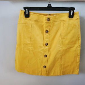 Loft Outlet, Yellow skirt, 18" length, size 4, NWT
